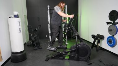 Our tester on one of the Best Ellipticals for Heavy People.