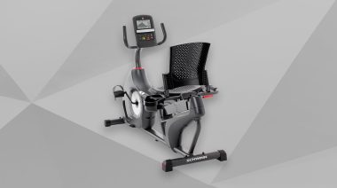 A stylized image of the Schwinn 230 Recumbent Bike.