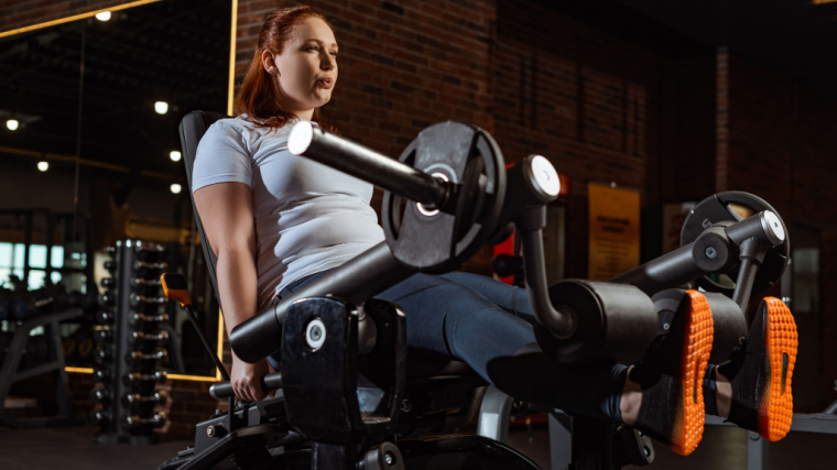 Woman Doing Leg Extensions