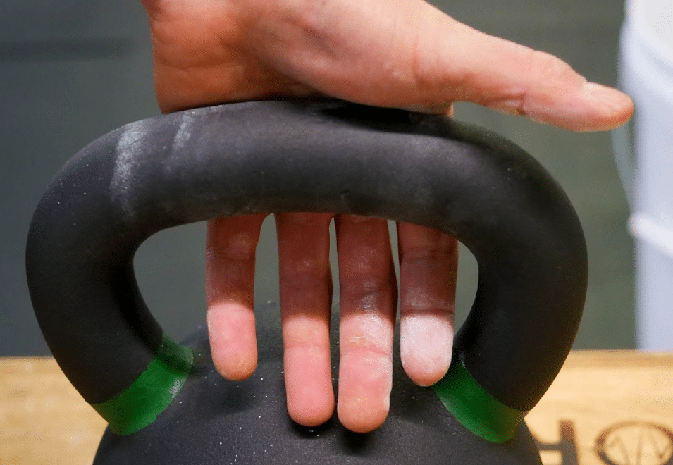 A Rep Fitness Kettlebell Construction handle.